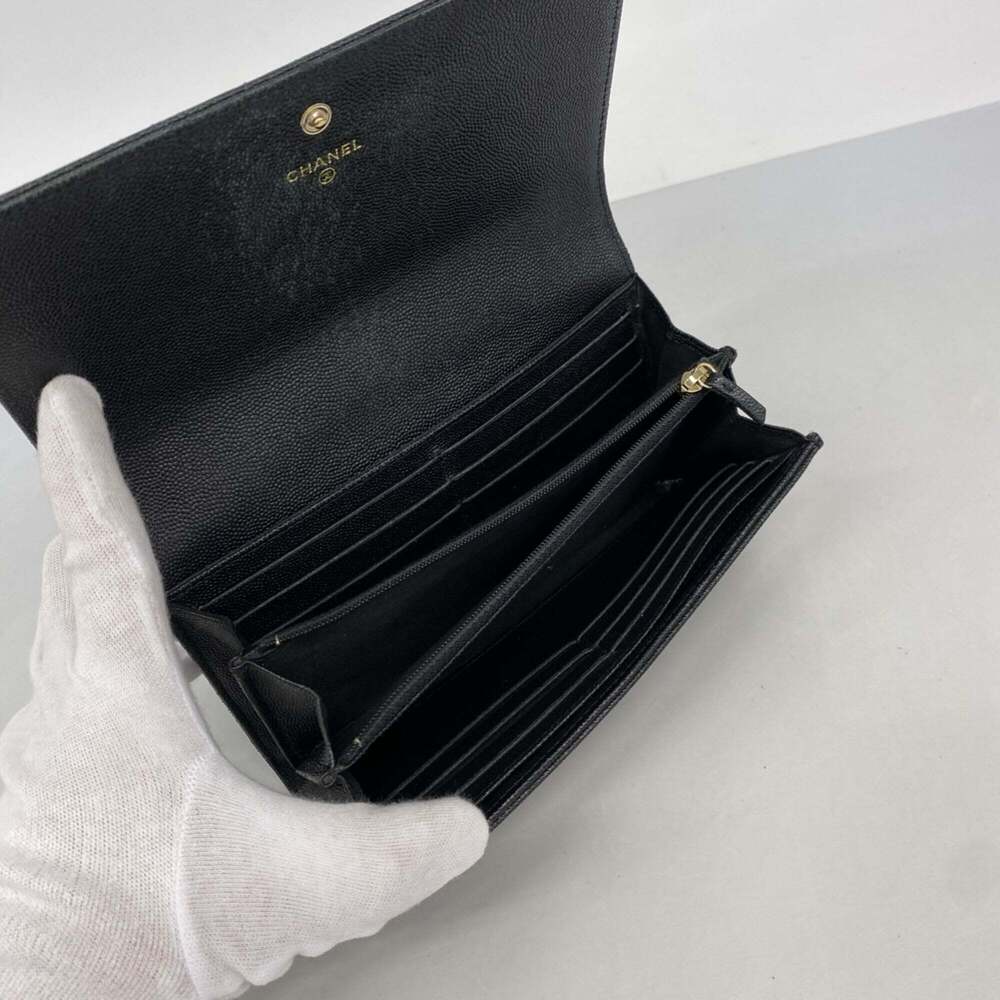 CHANEL Black Caviar Leather Wallet - Picture 3 of 9